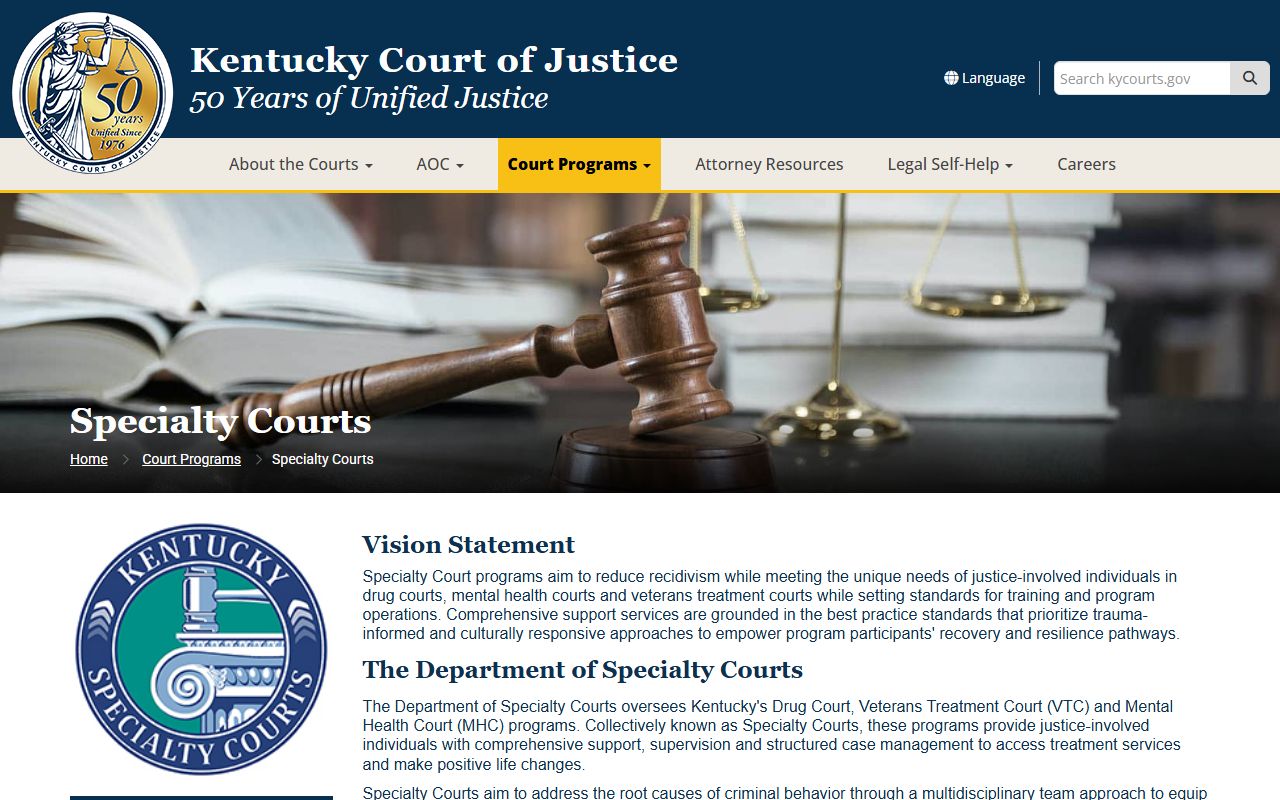 Calloway County Circuit Court specialty court records overview