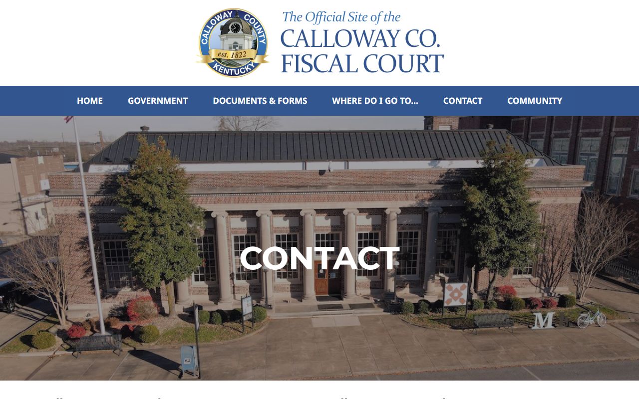 Calloway County court records county contact page